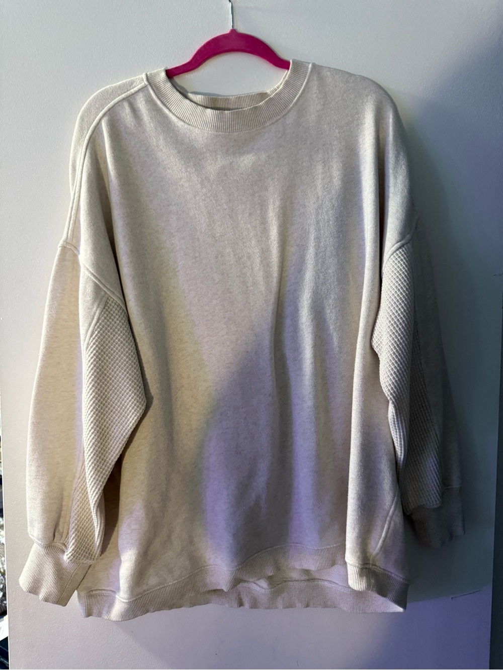 aerie Cream Crewneck Pullover Sweater